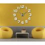 3Д годинник настінний інтер'єрний Арабські цифри Silver
