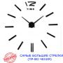 Діаметр 90х140 см, виробництво Чехія, 3Д Годинник на стіну, Time, Чорний