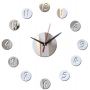 Диаметр 50 см, Оригинальные часы 3D Laps, цвет серебро