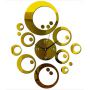 50x85 см, Sphere Gold 3д годинник декоративний красивий