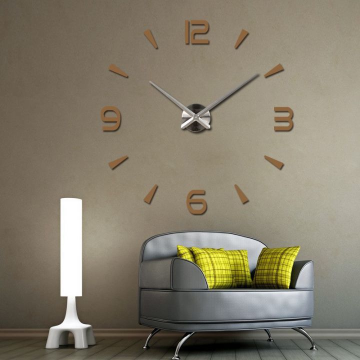 Диаметр 60-130 см, 3Д Часы на стену, Арабские полосы, коричневого цвета