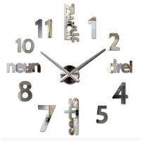 60-130 см,Drei Silver 3д годинник декоративний красивий