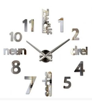 60-130 см,Drei Silver 3д часы оригинальные декоративные