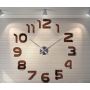 Діаметр 60-130 см, 3Д Годинник на стіну, Арабські цифри Коричневі
