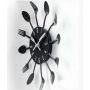 30x30 cм, Spoon-Fork Black 3д годинник декоративний красивий
