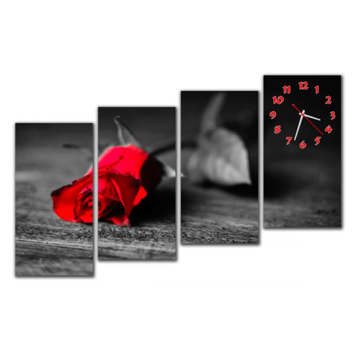 Модульний настінний годинник Дихання троянди