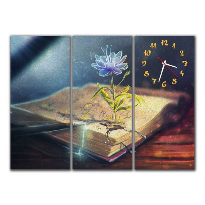Модульные настенные часы Волшебный Цветок