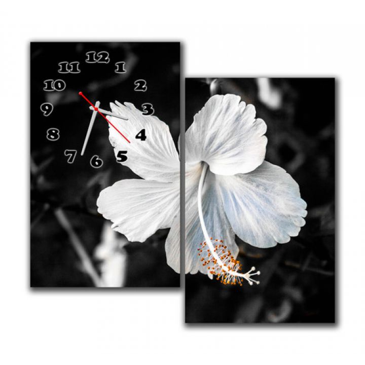 Модульные настенные часы Трепетный цветок