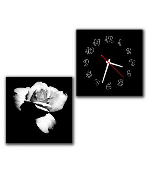 Модульные настенные часы Ретро роза