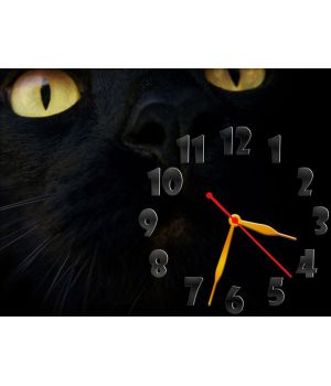 Годинник Чорний Кіт, 30х40 см