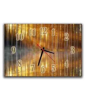 Настінний годинник Світанок у лісі, 30х45 см