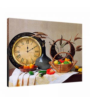 Часы картина на кухню необычные dkr354274, 53х72 см