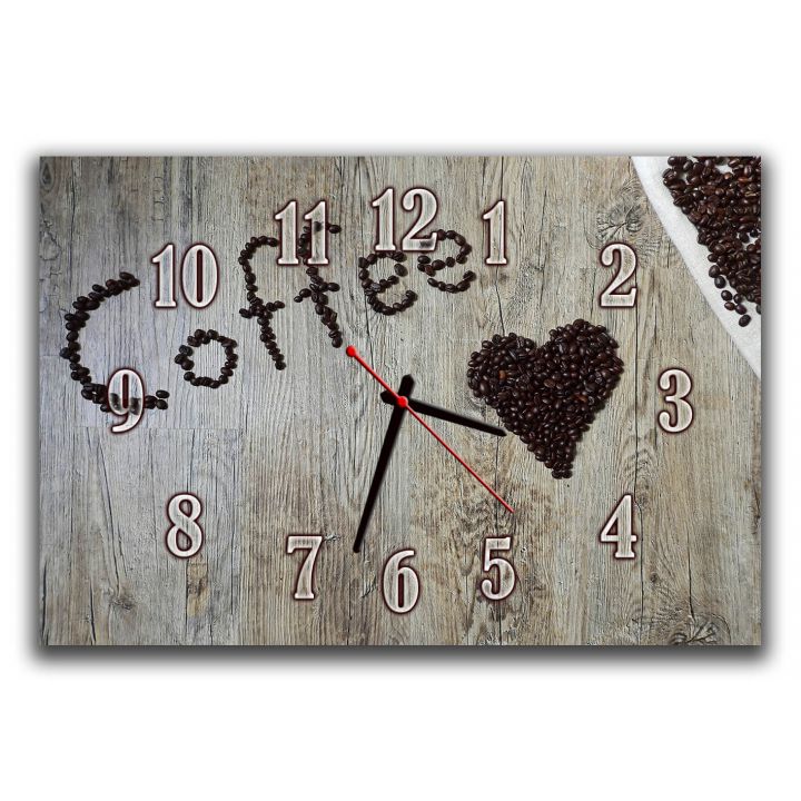 Годинник настінний для кухні Люблю каву, 30х45 см
