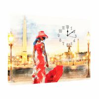 Часы картина настенные декоративные в спальню dkr354263, 53х72 см