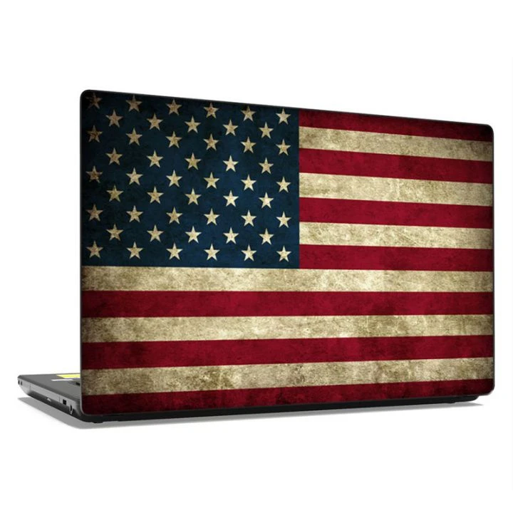 Универсальная наклейка на ноутбук 15.6"-13.3" USA Flag Матовая 380х250 мм