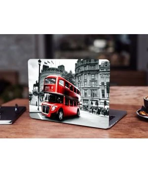 Универсальная наклейка на ноутбук 15.6"-13.3" Bus in London Матовая 380х250 мм