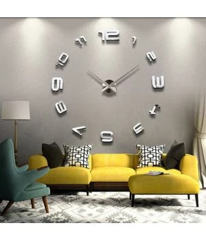 3D настенные часы 4208 Silver