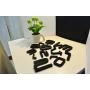 3D Большие комнатные настенные часы 4234 Black