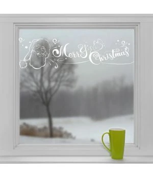 Наклейка Merry Christmas! 800х200 мм, белая