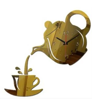 41x41 см, Teapot Gold 3д годинник декоративний красивий