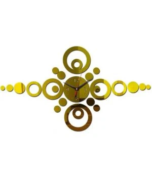 85x50 см, Circles Gold 3д часы оригинальные декоративные