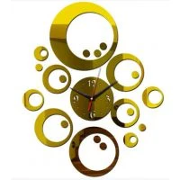 50x85 см, Sphere Gold 3д годинник декоративний красивий