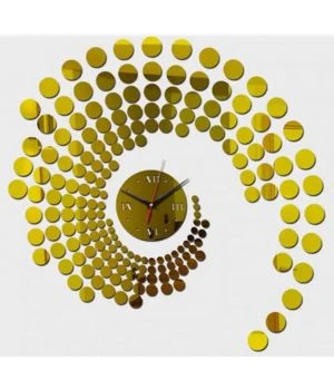 40x60 см, Spiral Gold 3д часы оригинальные декоративные