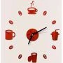 50 см, Coffee cups Red 3д годинник декоративний красивий