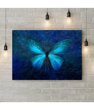 Картина на холсте Neon butterfly, 50х35 см