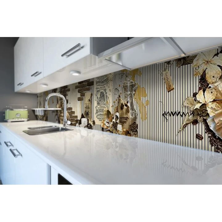 Наклейка кухонный фартук 60х300 см Lion Coffee коричневый