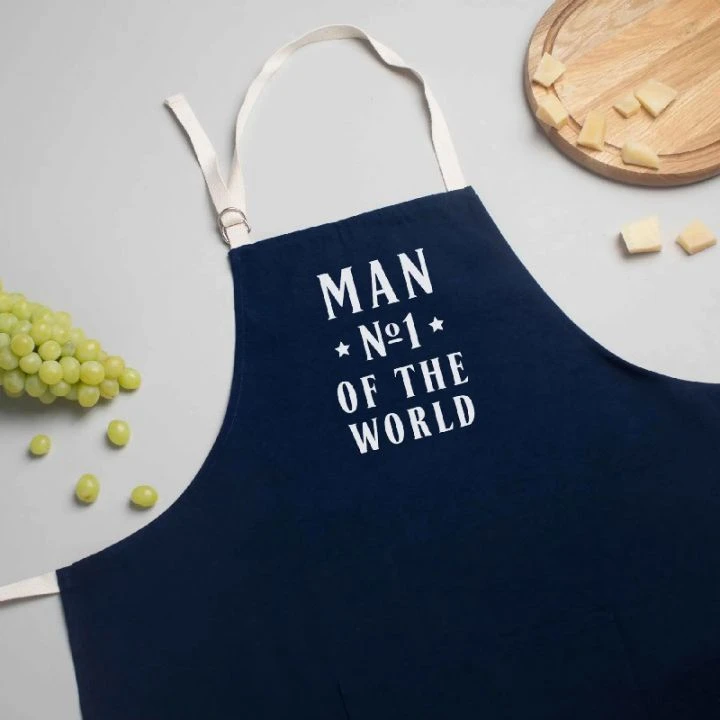 Фартух Man №1 of the world, Синій, англійська