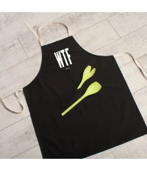 Фартух WTF, Чорний, англійська