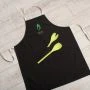 Фартух In love with avocado, Чорний, англійська