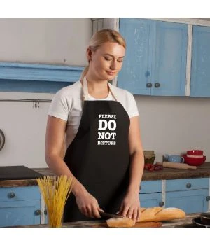 Фартух Please do not disturb, Чорний, англійська
