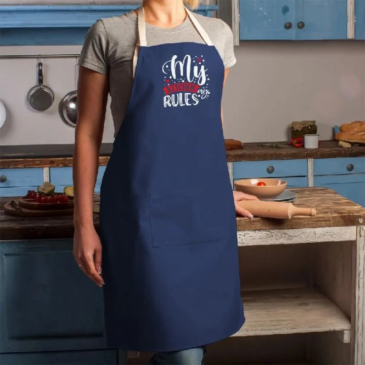 Фартух My kitchen. My rules, Синій, англійська