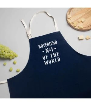 Фартух Boyfriend №1 of the world, Синій, англійська