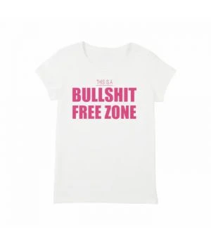 Футболка жіноча Bullshit Free Zone, Білий