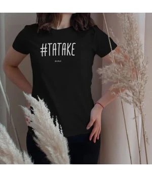 Жіноча футболка #татаке чорний