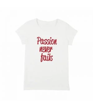 Футболка жіноча Passion Never Fails, Білий