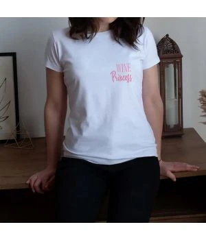 Футболка Wine princess жіноча, Білий