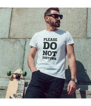 Футболка чоловіча Please do not disturb, Білий