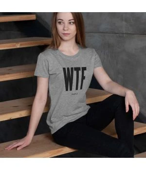 Футболка жіноча WTF сіра, Сірий