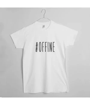 Футболка #offine чоловіча, Білий