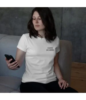 Футболка жіноча Coffee & cardio, Білий
