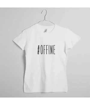 Футболка #offine жіноча, Білий