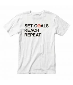 Футболка чоловіча Set Goals Reach Repeat, Білий
