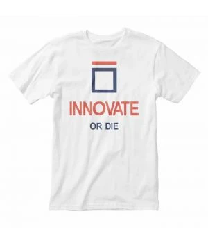Футболка чоловіча Innovate or Die, Білий