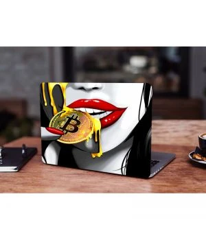 13.3"-15.6” Універсальна наклейка на ноутбук Hot bitcoin, 380х250 мм