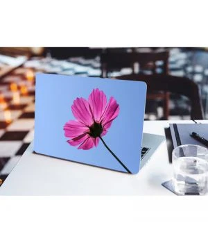 Защитная виниловая наклейка для ноутбука Pink flower 380х250 мм Матовая
