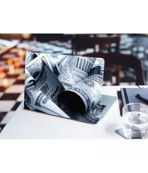 Защитная виниловая наклейка для ноутбука Dollars 380х250 мм Матовая